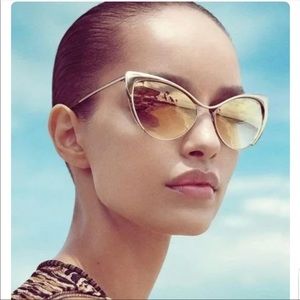 TOM FORD NASTASYA CAT EYE GOLD.MIRRORED SUNGLASSES